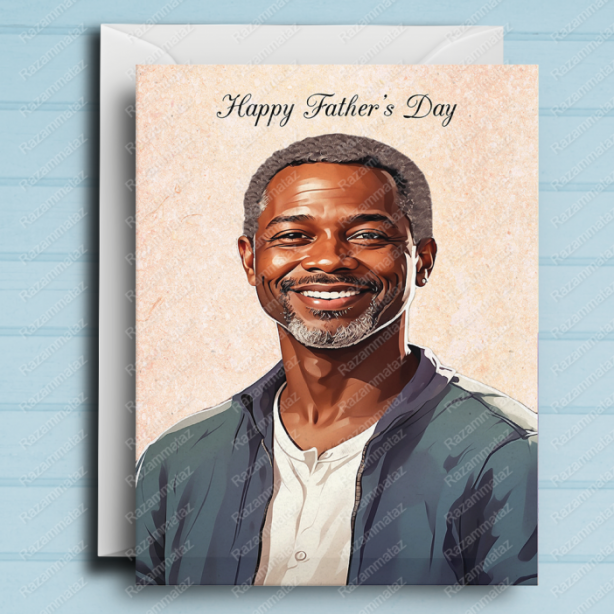 Black Father's Day Card T